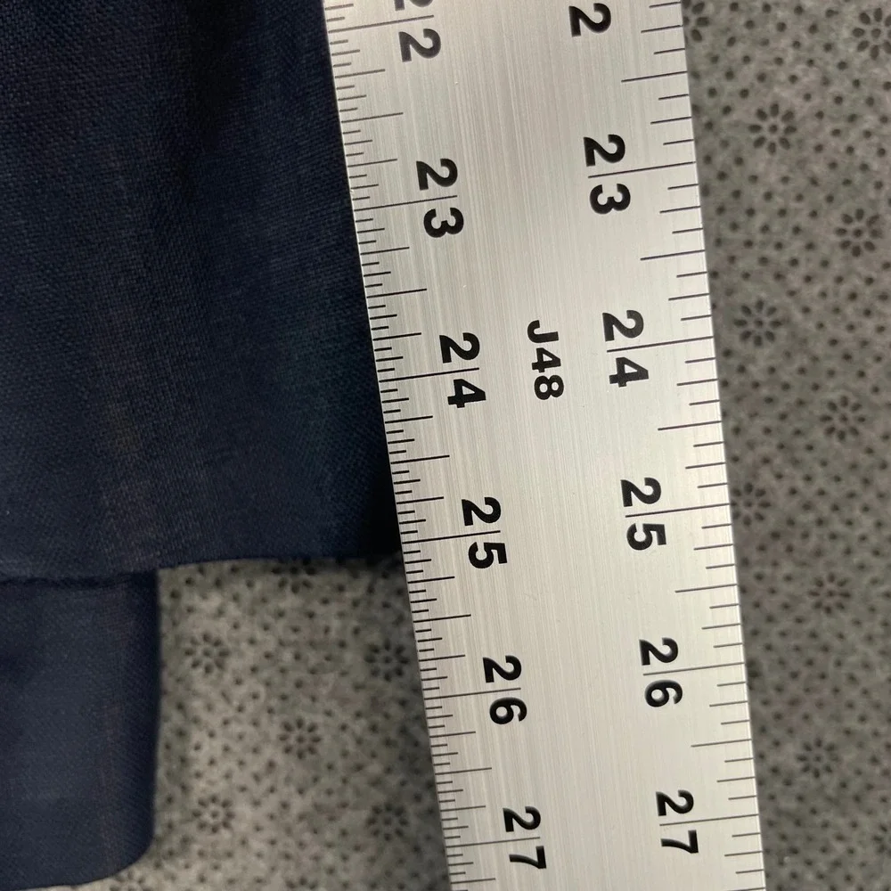 Banana Republic Mens Navy Blue 100% Linen 2-Button Blazer Sport Coat 40R